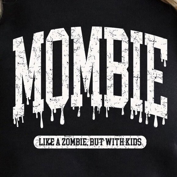 Halloween Mom Sweatshirt Mombie Momster Spooky Season Graphic Retro Funny 05 - Picture 2 of 5